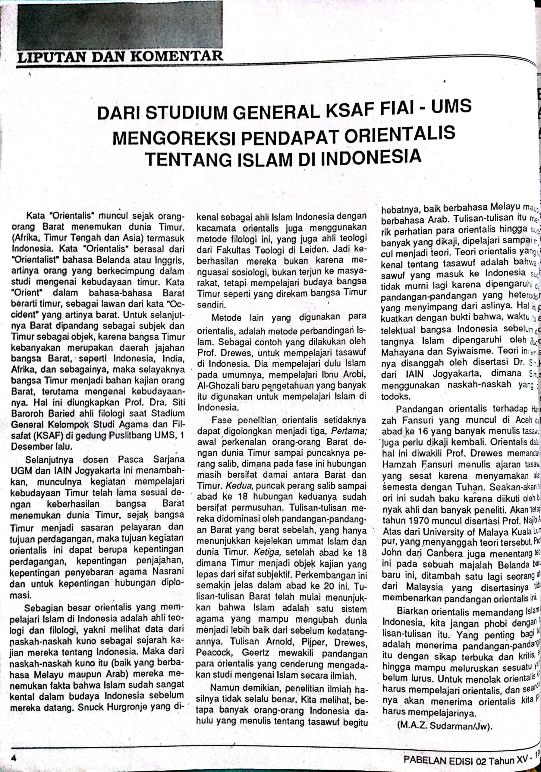 Halaman 4 Edisi 2 Tahun 1991