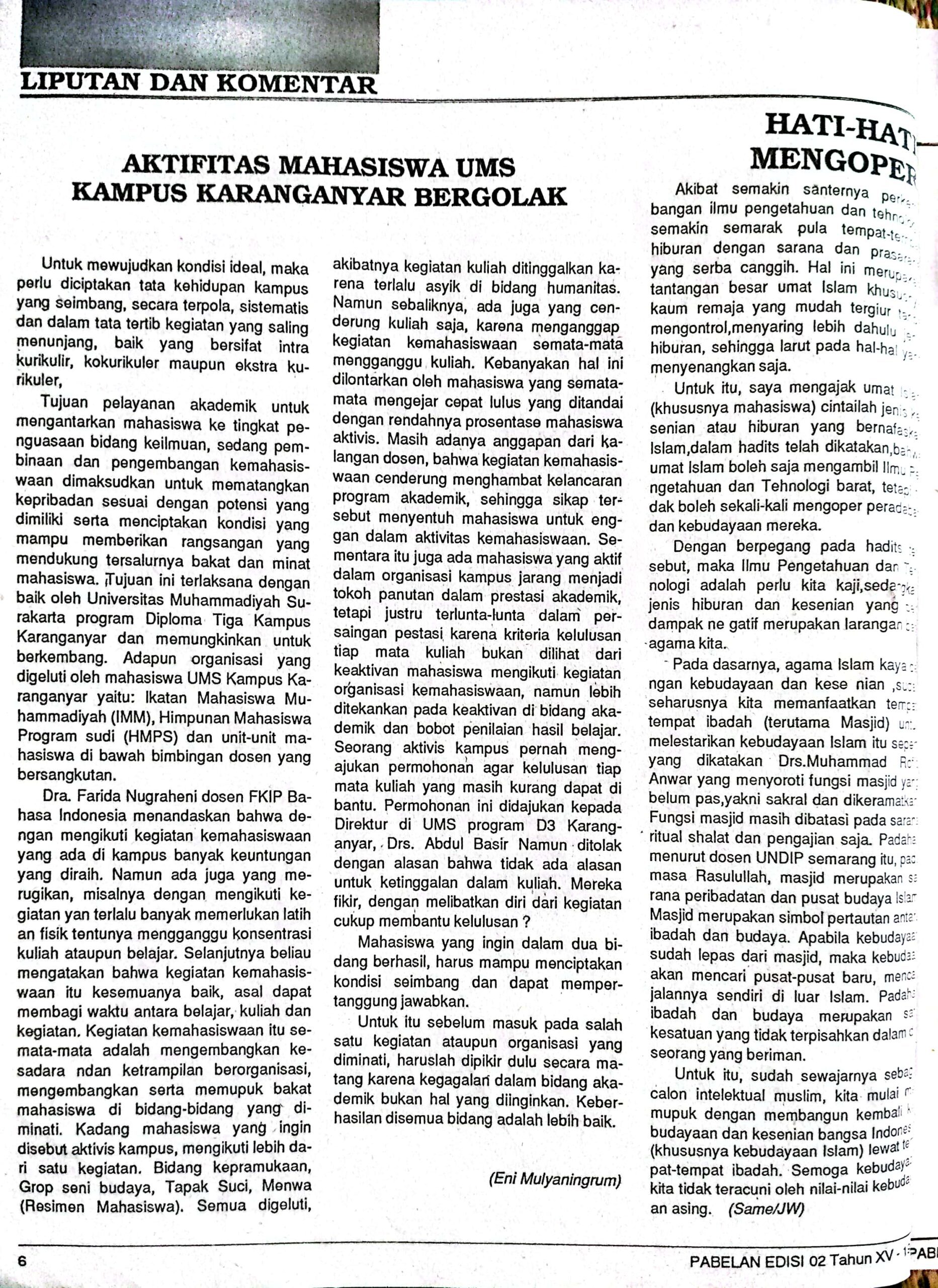 Halaman 6 Edisi 2 Tahun 1991