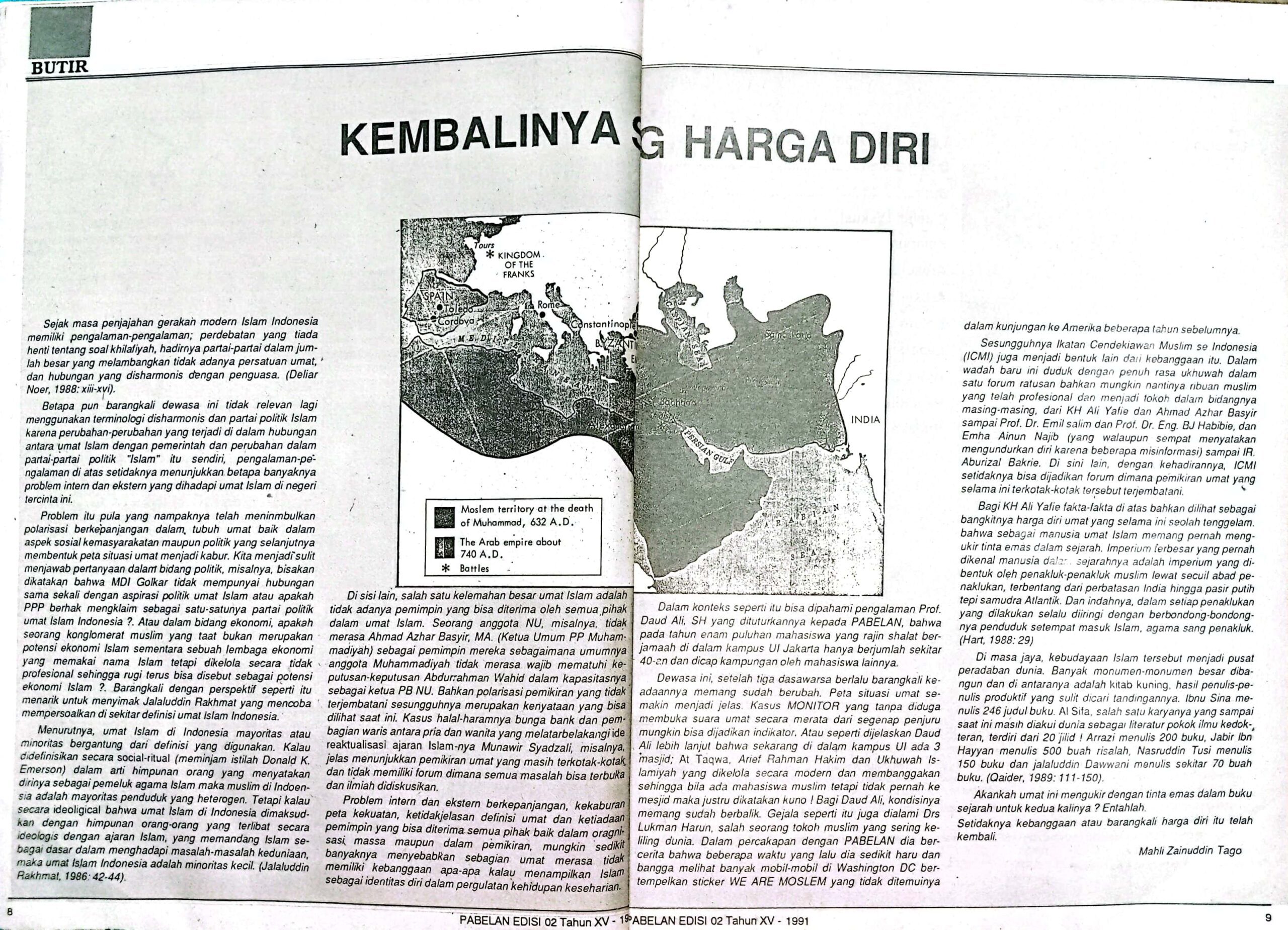 Halaman 8 dan 9 Edisi 2 Tahun 1991
